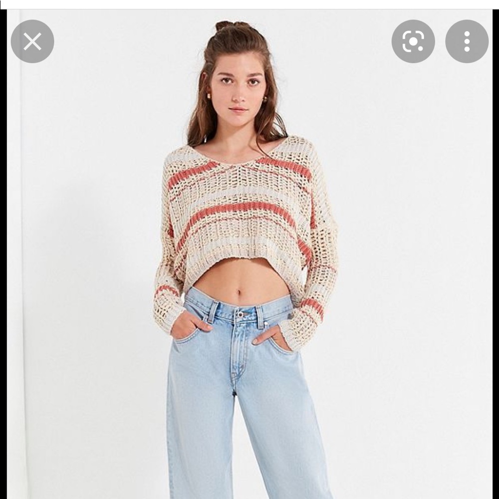 UO Sasha Stripped Cropped Sweater